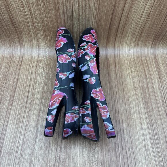 Crocs Eve Floral Black Pink Sling back Women’s Size 10 - Picture 5 of 6